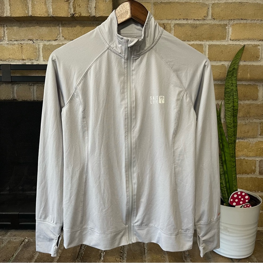 Salt Life SLX Womens Vapor Long Sleeve Full Zip Top Size Small